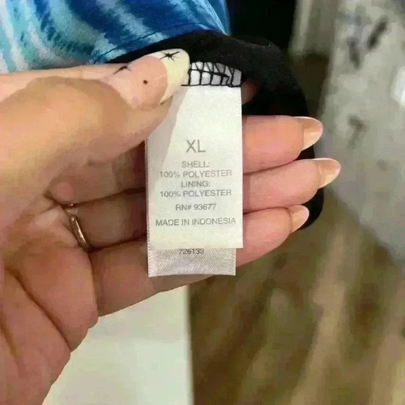 bisou bisou blue chiffon tie dye set sz XL - Picture 4 of 10